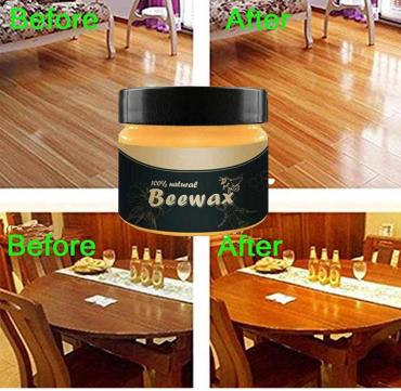 Beewax Wood Polish, Wood Seasoning Beewax, Protector Wax, Beeswax Home Cleaning for Use On Wood,Restore Luster of Furniture