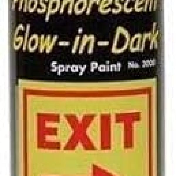 1--A phosphorescent spray to paint shapes and make them glow in the dark
