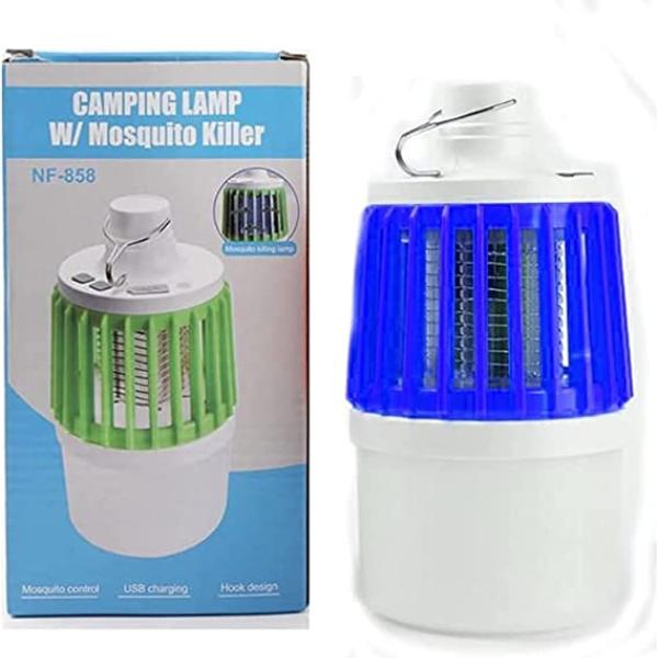 1--Camping lamp with zapper and mosquito killer