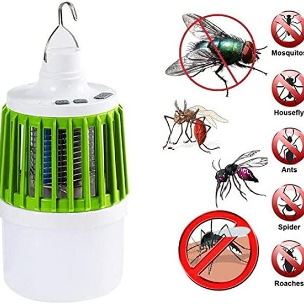 1--Camping lamp with zapper and mosquito killer