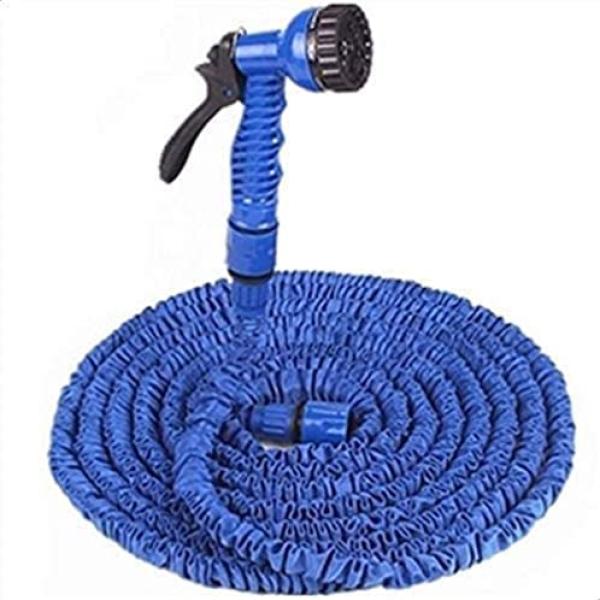 1--A rubber water hose that gives a length of 30 meters when used, works with water pressure