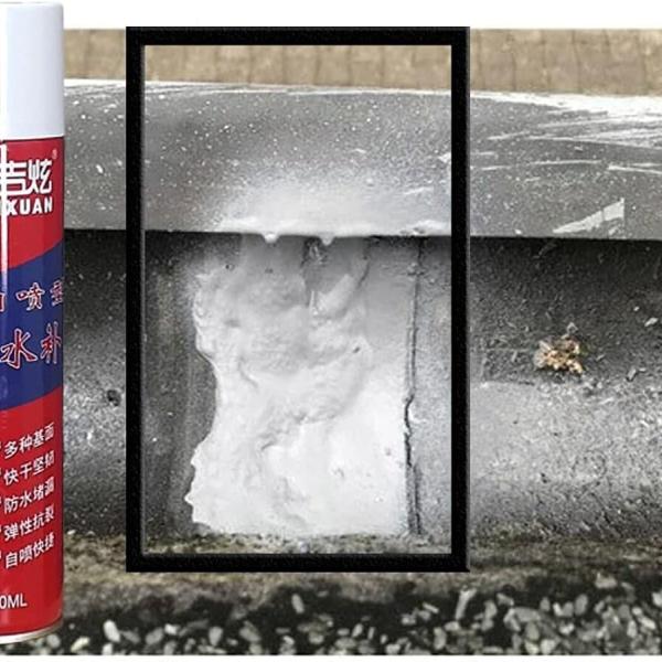 1--Jizuan Silicone Sealant Leak Repair Waterproof Film Spray (White)