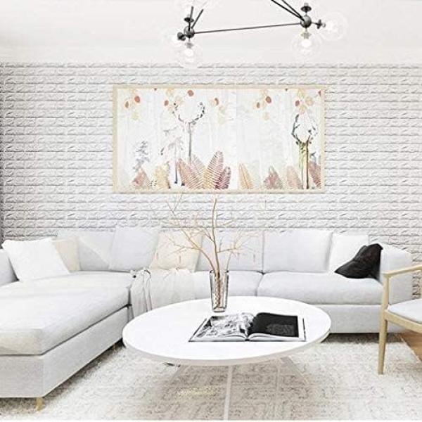  Happy toys 70x77 inch 3d foam wallpaper stickers for safe home decoration - white